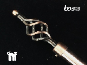 Tringles à rideaux doubles longues et robustes en alliage <span class=keywords><strong>d</strong></span>'aluminium bronze mat Boningsi, anti-rouille, pour baies vitrées et <span class=keywords><strong>d</strong></span>écoration intérieure - Product Image 2