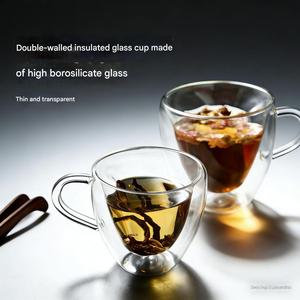 แก้วกาแฟสองชั้นกันความร้อน ดีไซน์มินิมอล สำหรับใช้ในออฟฟิศ บ้าน หรือบาร์ มีสินค้าพร้อมส่งจากโรงงาน ขายส่ง - Product Image 4