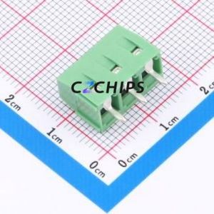 DB127V-5.0-3P-GN-S Screw Terminal Block Through hole Component (THT),P=5mm Connector 1x3P 5mm Green Through Hole - Product Image 2