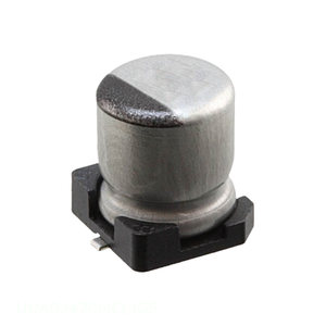 Condensador Original CAP ALUM 47UF 20% 6.3V SMD 47 uF de Montaje Superficial UUA0J470MCL1GS - Product Image 1