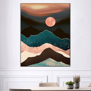 Vente chaude Paysage 5d Diy Diamant Peinture <span class=keywords><strong>Montagne</strong></span> et Soleil Collection Pleine Perceuse Personnalisé Diamant Peinture Ensembles - Product Image 2