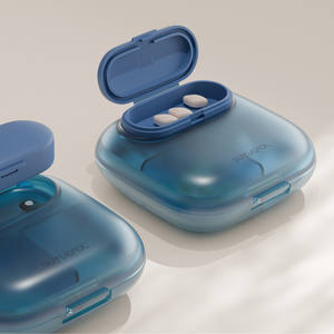 Boîte de rangement de pilules multifonctionnelle en PP durable à 4/6 compartiments, petite, pour voyage hebdomadaire, support de poche portable, vente en gros - Product Image 5