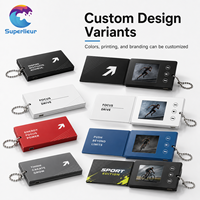 Superlieur Ultra Slim Portable, carte de visite vidéo LCD de 2,4 pouces, format carte de crédit, pour la promotion de marques de luxe