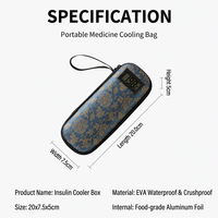 Boîte de réfrigération pour insuline en cuir avec logo personnalisé, étui portable léger pour stylo à insuline, étui de voyage pour médicaments, pack thermique