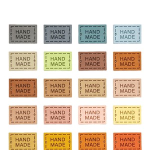 Etiquetas Cuadradas de Cuero de Microfibra Hechas a Mano, Etiquetas Personalizadas para Prendas, Lavables - Product Image 5