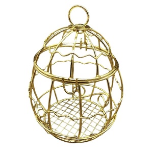 Cage à oiseaux décorative en métal pour l'intérieur, pour ajouter une touche d'élégance à votre jardin avec un look antique charmant - Product Image 3