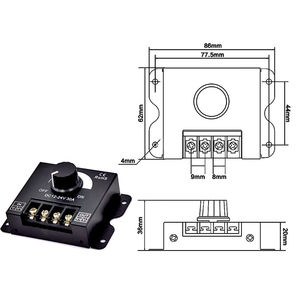 LED DIMMER ไฟแถบแสงนุ่มนวลและแข็งพร้อมตัวควบคุมความสว่างแบบหรี่ไฟ ปุ่มหรี่ไฟ 12V/24V30A - Product Image 5