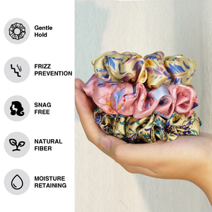 Luxuriöse 3,5 cm Schmale Spiral-Haargummis aus 100 % Reiner Maulbeerseide, Großhandel mit Logo, 16 mm Bedruckte Seiden-Scrunchies - Product Image 2