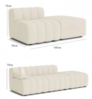 Canapé d'Angle Modulaire Arrondi Design Moderne, Mobilier de Salon