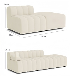 Combinaison de salon modulaire au design moderne Canapé d'angle rond Meubles de salon - Product Image 6