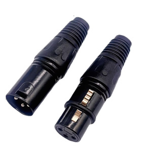 Connecteur XLR pour microphone 3 broches, mâle/femelle, <span class=keywords><strong>prise</strong></span> jack, boîtier ABS, contact en cuivre, 5A, connexion audio - Product Image 1