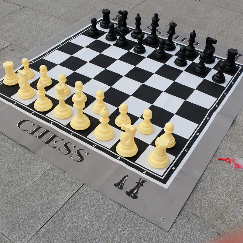 Outdoor Giant Chess Set, outdoor chess set , plastic chess set with 10'' tall king plastic chess pieces