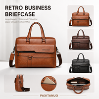 Porte-documents pour homme de haute qualité avec logo personnalisé, grande capacité, en cuir PU durable, sac de luxe pour le bureau, imperméable