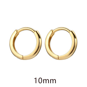 Aimgal grosir perhiasan halus S925 perak 18K berlapis emas anting bulat Set Stackable Hiphop gaya trendi hadiah