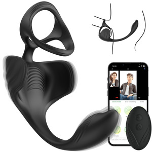 Anillo de Bloqueo Anal con Control Remoto de 9 Frecuencias, Masajeador de Próstata con Bolas para Hombre, Masturbador Ecológico USB - Product Image 2