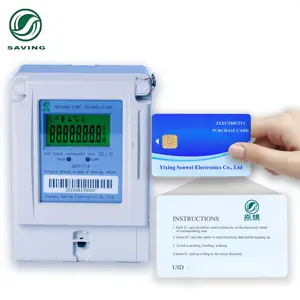 Jiangsu Saving Electronic Manufacturer Hot Selling Smart Energy Meters Single Phase Prepaid Electricity Meter With Ic Card