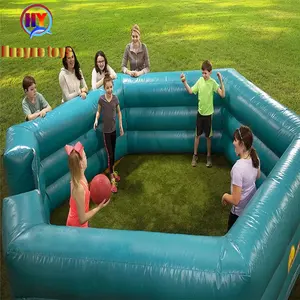 Customized PVC Inflatable Gaga Ball Pit Gaga ball Kickball Court with air Blower for Outdoor Family School Sport