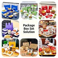 Caja Ecológica Personalizada para Comida para Llevar, con Compartimento para Mini Smash Burger, Vaso para Salsas, Envoltorio para Pollo Frito, Papas Fritas, Empaque para Comida Rápida