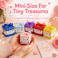 Boîtes cadeaux en papier pour la Saint-Valentin avec ruban et étiquette, petites boîtes en papier pour bonbons et chocolats pour mariage et anniversaire