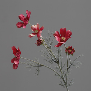 Fleurs artificielles en soie en gros, haute qualité, motifs floraux pastorale en relief, <span class=keywords><strong>cosmos</strong></span> et petits chrysanthèmes - Product Image 6