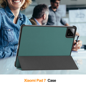 Para <span class=keywords><strong>Xiaomi</strong></span> <span class=keywords><strong>Mi</strong></span> <span class=keywords><strong>Pad</strong></span> 7 Pad7 11,2 pulgadas Smart Cover a prueba de golpes Tri-Fold Flip PU Funda protectora de cuero duro - Product Image 5