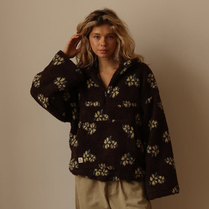 Maglione da Donna in Lana con Cappuccio Floreale in Pile Polare, Nuovo Stile 2025, Moda <span class=keywords><strong>Autunno</strong></span>/Inverno Calda - Product Image 5