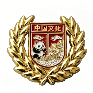 Chinese Culture Panda & Great Wall Gold Plated Metal Enamel <b>Pin</b> Souvenir <b>Badge</b> - Product Image 4