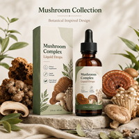 Liposomal Champignon Complexe Gouttes Liquides Mélange De Champignons Extrait Boisson Lions Crinière Reishi Boisson Aux Champignons