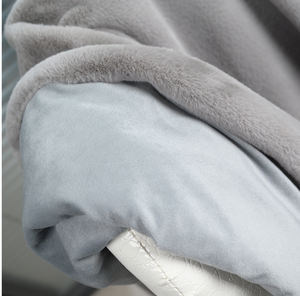 Jeté en <span class=keywords><strong>fausse</strong></span> <span class=keywords><strong>fourrure</strong></span> de lapin <span class=keywords><strong>beige</strong></span> ultra doux, couverture en <span class=keywords><strong>fausse</strong></span> <span class=keywords><strong>fourrure</strong></span> d'animal confortable et moelleuse pour canapé - Product Image 3