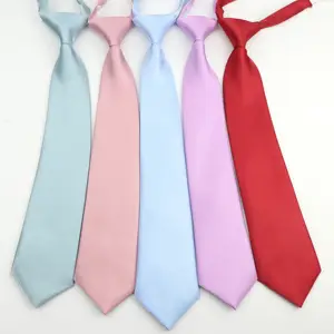 Solid Neck Tie Easy To Wear For Children Boys Girls Students Kid Rope Adjustable Ties Pink Lolita Dress Shirt Collar Necktie