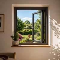 Fenêtres et portes à battants en aluminium anti-impact insonorisées à double vitrage pour projets de maisons américaines