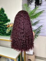Cabello humano 100% natural de alta densidad 13*4 con ondas súper dobles tipo agua.
