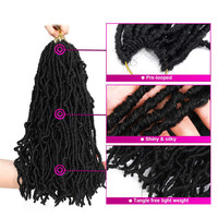 Mèches synthétiques tressées pour extensions capillaires, vente en gros pour cheveux africains
