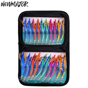 NEWMAJOR 12/13cm cebo duro calamar Jig señuelo 10 unids/bolsa Durable PVC sepia pulpo Camarón calamar señuelo HECHO DE Material ABS - Product Image 1