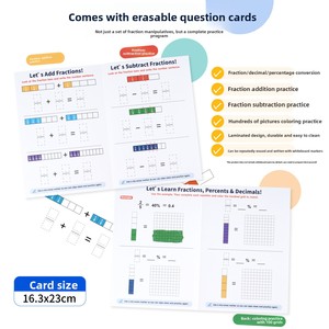 Set di Strisce Frazionarie in Plastica Intrecciate Arcobaleno, 51 Pezzi, Confezione Colorata, Stampa su Tre Lati, Pieghevoli con <span class=keywords><strong>Domande</strong></span> - Product Image 2