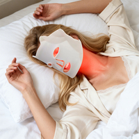 Masque de luminothérapie portable avec support ODM/OEM, pliable, en silicone, pour voyage, thérapie photonique LED, usage domestique
