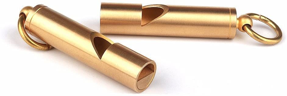 Vintage Brass Whistle - Handmade Copper Survival Tool