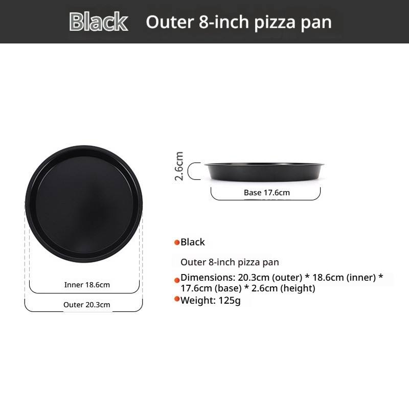 04 thick-black 8inch pizza pan