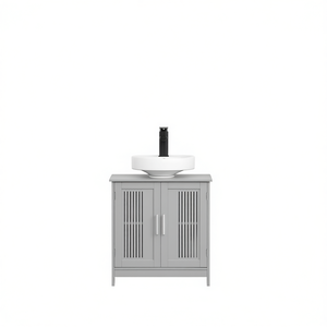 Mueble de Baño con Lavabo Sobre Encimera, Acabado Pintado, Diseño Contemporáneo, 30-35 Pulgadas - Product Image 1