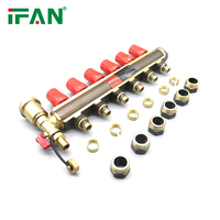 Collecteur de distribution d'eau haute pression en acier inoxydable IFAN, 2 à 12 voies, pour chauffage par le sol, collecteurs PEX