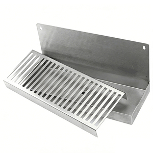 Stainless Steel Wall Mounted Beer <strong>Drip</strong> <strong>Tray</strong> with Drain Hole for Beer Coffee Beverage Dispenser Homebrew <strong>Bar</strong> Tool - Product Image 5
