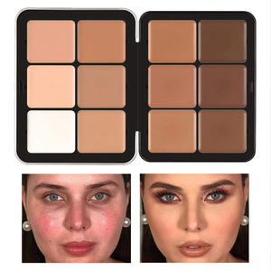 Palette de 12 teintes de blush crème et correcteur de teint, logo personnalisé, maquillage longue tenue et waterproof pour le visage, marque privée, vente en gros - Product Image 5