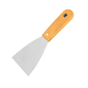 Couteau à mastic en acier inoxydable avec manche en bois, grattoir mural, truelle pour réparation et nettoyage DIY, fabriqué au Shandong - Product Image 1