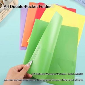 Classeurs Oxford à double pochette en plastique format Lettre, orange, lot de 25, porte-cartes de visite, durables, pour l'école, le bureau et l'archivage quotidien - Product Image 4