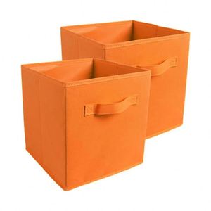 Household 4 Pack Closet Organizer <b>Basket</b> <b>Cube</b> Box Foldable Fabric Storage Bin for Clothes - Product Image 6