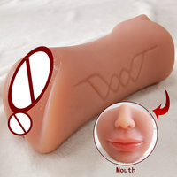 Vaso Masturbador Masculino de TPE de Gran Venta 2025 Color Piel Realista Combinación Anal y Bucal para una Experiencia Sexual Mejorada Juguetes Sexuales para Hombres