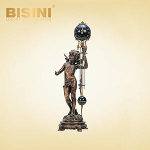 Reloj de Pared con Escultura de Mujer Desnuda Estilo Arte Clásico, Reloj de Cobre Puro, Colección de Relojes - Product Image 2