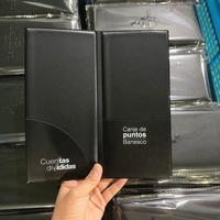 Porte-reçus de caisse en PVC noir durable, personnalisable avec logo, pour restaurant