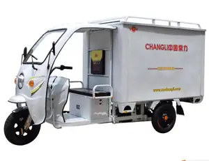 Chang liNew Design电动三轮快递Tuk Tuk/封闭式货车，用于快递人力车