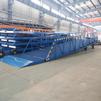 Rampe de chargement mobile hydraulique pour chariot élévateur, plateforme de manutention de conteneurs haute en acier au manganèse 1100-1700mm